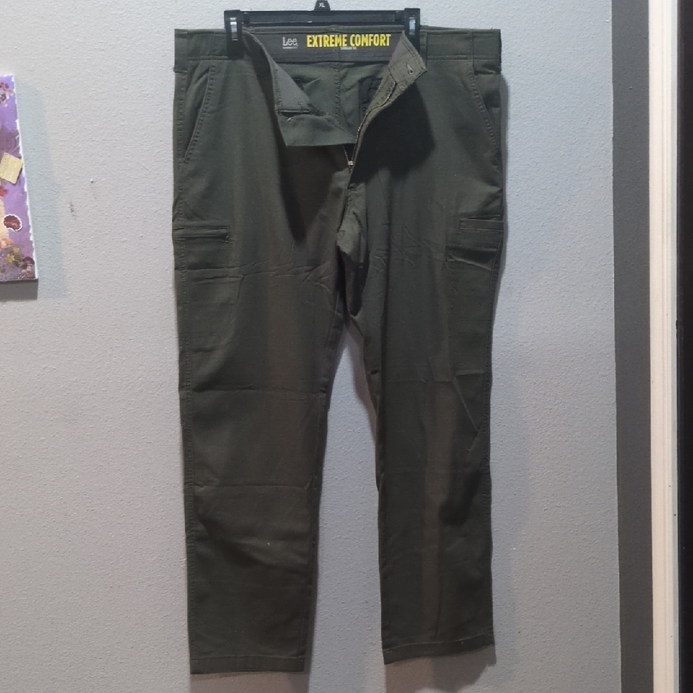 Lee Green Cargo Pants Straight Leg 38X32 NEW